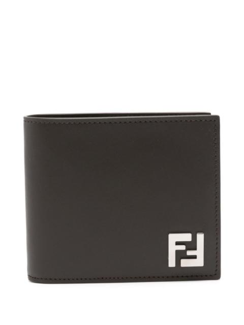 FENDI Fendi Men Leather And Ff Canvas Compact Bi-Fold Wallet