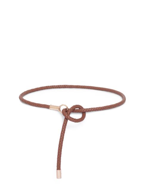GABRIELA HEARST Rope Braided Belt in Cognac Nappa Leather