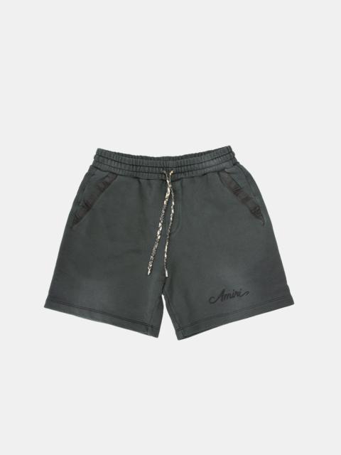 AMIRI Black Bleach Bandana Shorts