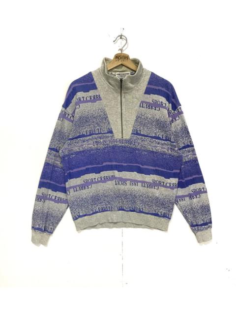 Other Designers Vintage Cerutti 1881 Sweatshirt Halfzipper Fullprint Medium