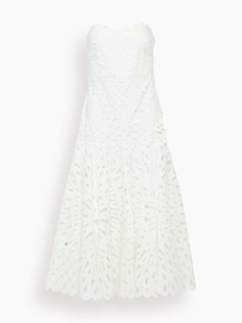 SIMKHAI Florence Midi Dress in White