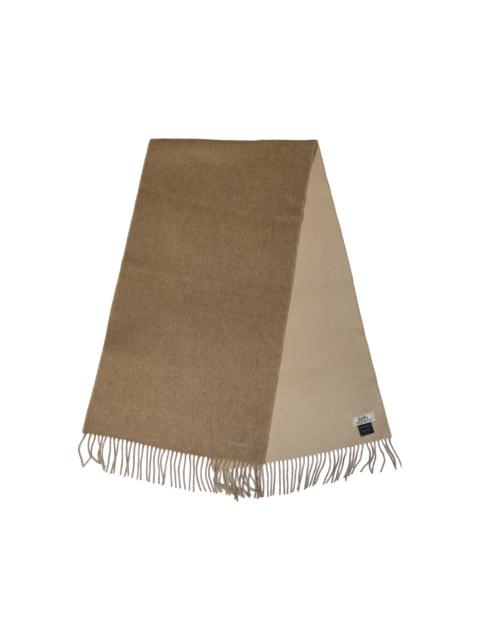 Hermès Hermes Cashmere Recto-Verso Scarf Muffler Camel Beige