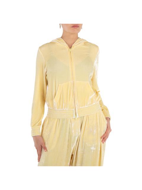 BALENCIAGA Balenciaga Ladies Cream BB Paris Zip-Up Hoodie