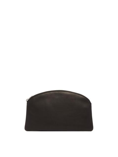 The Row Black Leather Clutch
