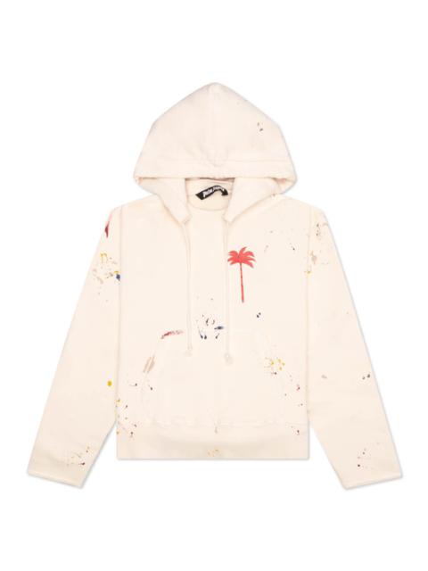 Palm Angels PALM ANGELS PXP PAINTED RAW CUT HOODIE - OFF WHITE