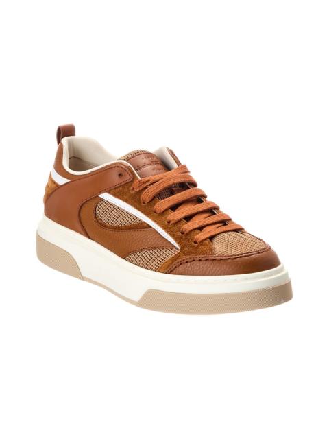 FERRAGAMO Ferragamo Cassina Leather & Mesh Sneaker