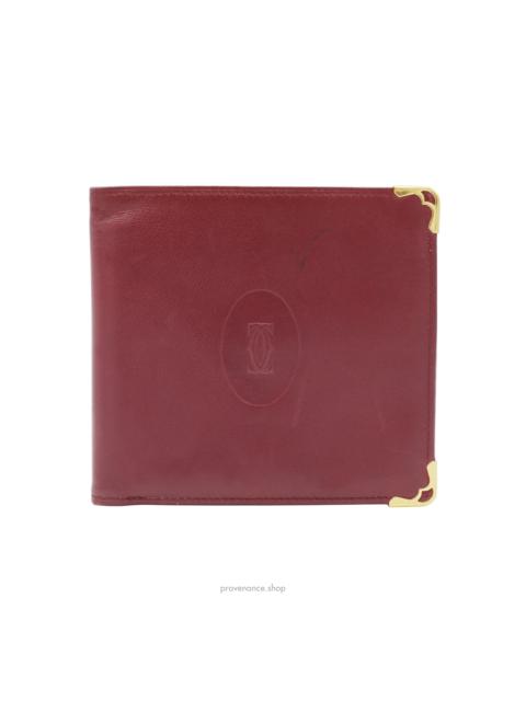 Cartier Cartier Bifold Wallet - Burgundy Calfskin Leather