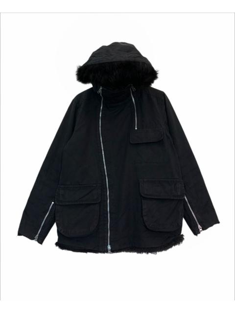 Issey Miyake - Cabane de Zucca x British Millerain Bondage Faux Fur Jacket