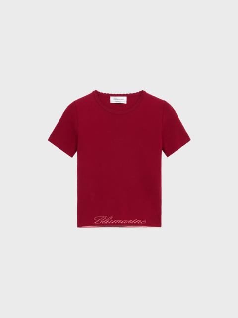 Blumarine VISCOSE KNIT T-SHIRT WITH BLUMARINE LOGO