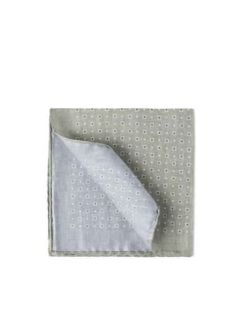 Brunello Cucinelli Brunello Cucinelli Pocket square with pattern in Khaki at Nordstrom