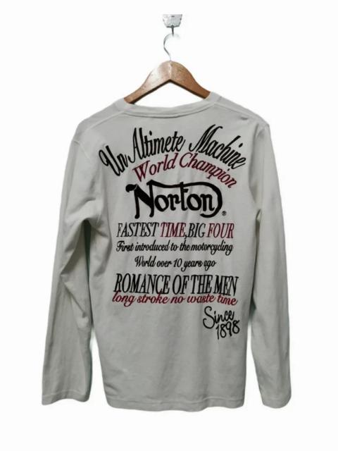 Other Designers Japanese Brand - Norton Motorcycle Long Sleeve Embroidered Vintage