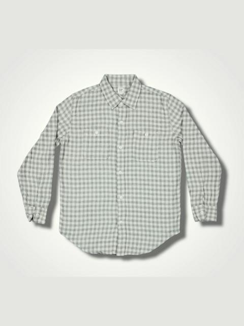 Gap Kids Flannel Double Pocket Design Long Sleeve Shirt
