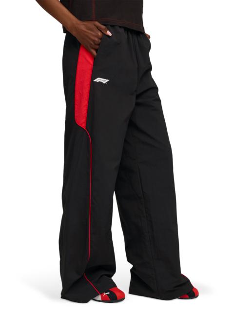 PUMA Formula 1® Woven Nylon Wide Leg Pants in Puma Black at Nordstrom