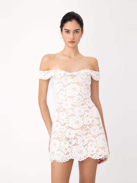 SAU LEE DAPHNE LACE MINI DRESS