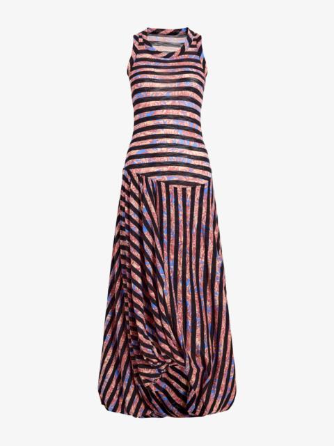 Proenza Schouler Nour Dress in Printed Tissue Jersey