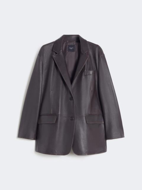 WEEKEND Max Mara Oversized leather blazer - BROWN