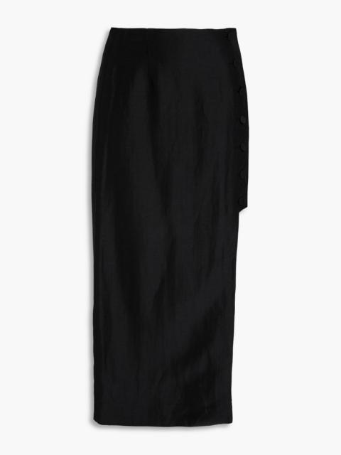 Sandro Shantung midi skirt