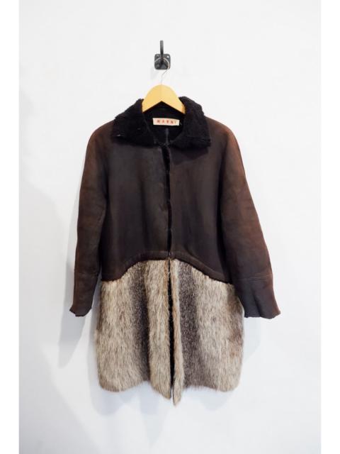 Marni MARNI Fur Shearling Leather Coat Jacket