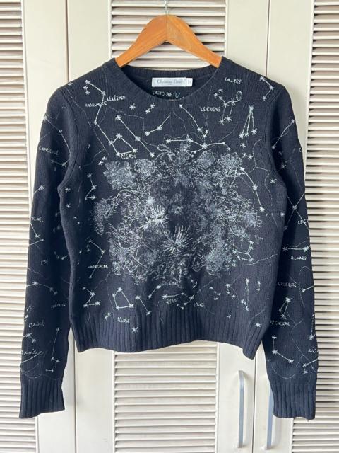 Dior Dior Embroidered Constellation Black Cashmere Sweater
