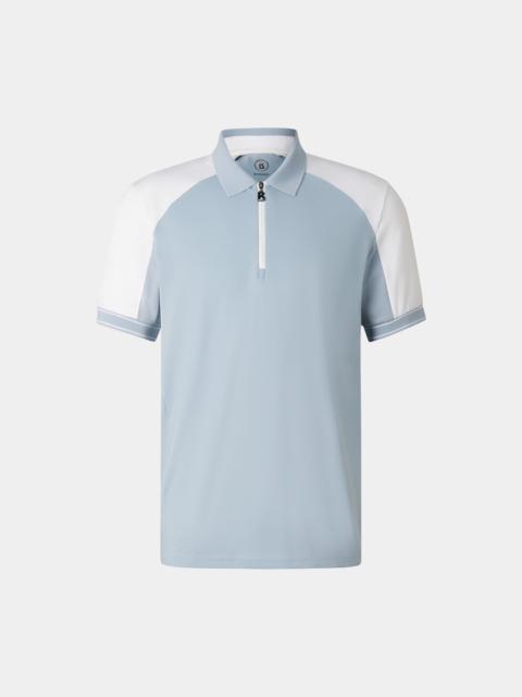 BOGNER Fabius functional short-sleeved top in Light blue/white