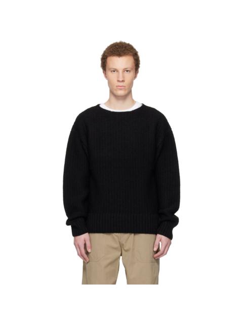 visvim Black Boatneck Sweater