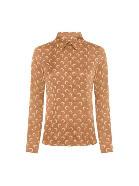 Marine Serre Moon Printed Flou Shirt Blouse