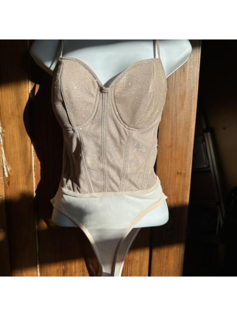 Other Designers New Look Women's Tan and Cream Bodysuit