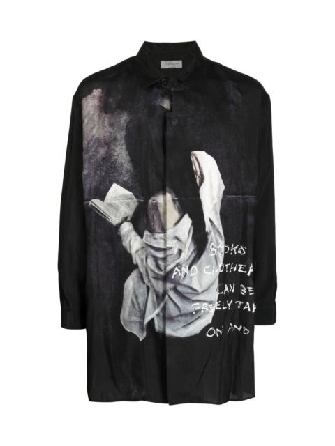 Yohji Yamamoto GRAPHIC-PRINT LONG-SLEEVE SHIRT