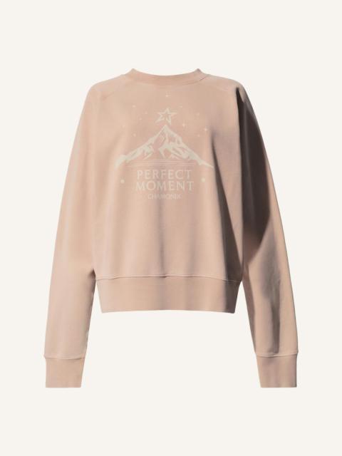 PERFECT MOMENT Vintage Logo Cotton Sweatshirt
