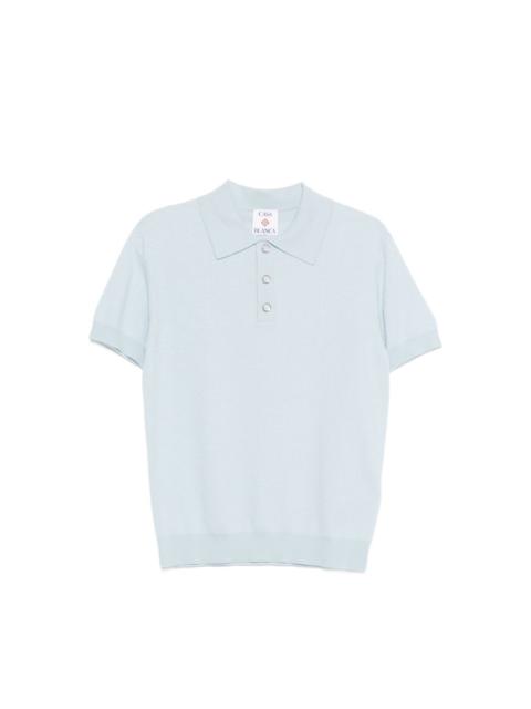 CASABLANCA MONOGRAM POINTELLE POLO SHIRT