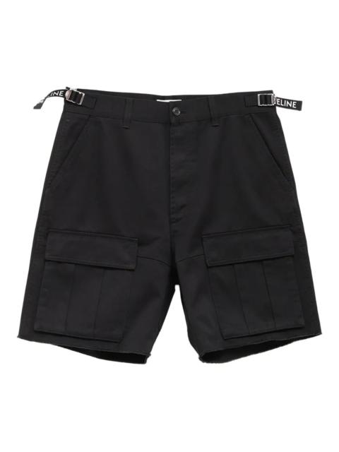 CELINE Celine Cargo Cotton Bermuda Shorts Black
