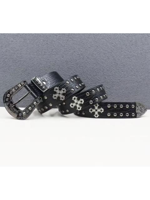 Other Designers Japanese Brand - 105 cm Metal Rivet Punk PU Leather Belt