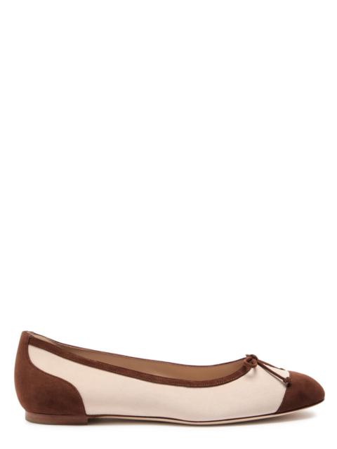 Manolo Blahnik Capbal Suede Ballet Flats