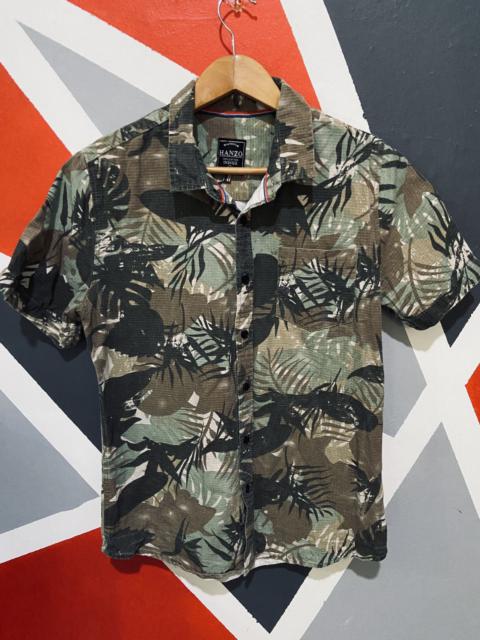 Japanese Brand - Hanzo Full Print Leaves Shirt