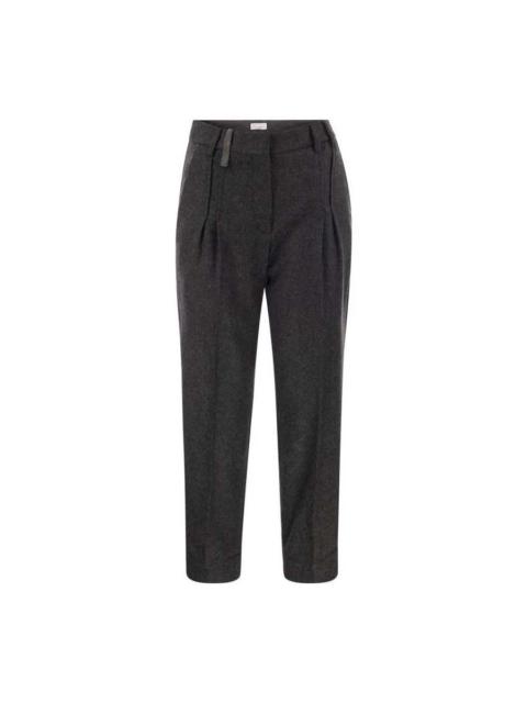 Brunello Cucinelli Brunello Cucinelli Anthracite Pleated Tailored Trousers