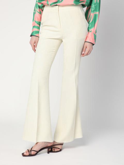 Etro Flared trousers in ivory viscose