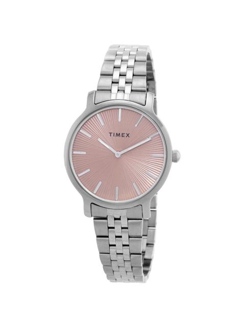 Timex - Open Box - Timex Transcend Quartz Pink Dial Ladies Watch TW2V77400VQ