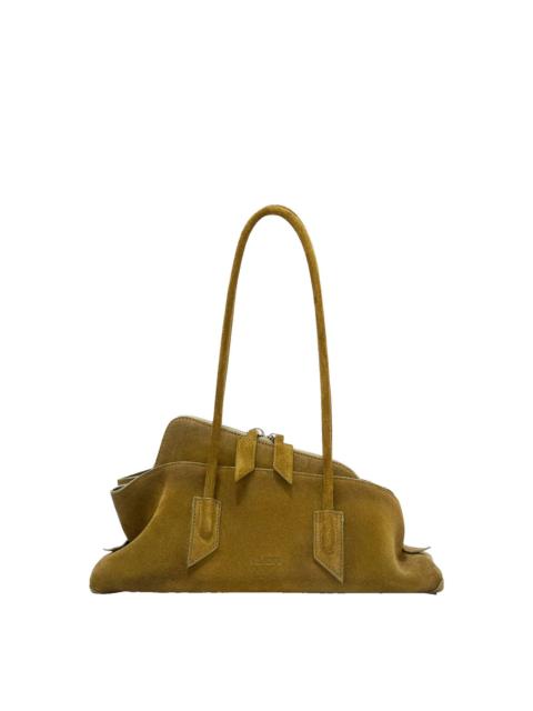 THE ATTICO THE ATTICO Khaki Passeggiata Small Suede Leather Top Handle