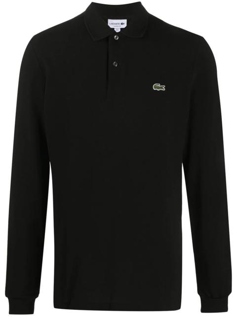 LACOSTE logo patch polo shirt