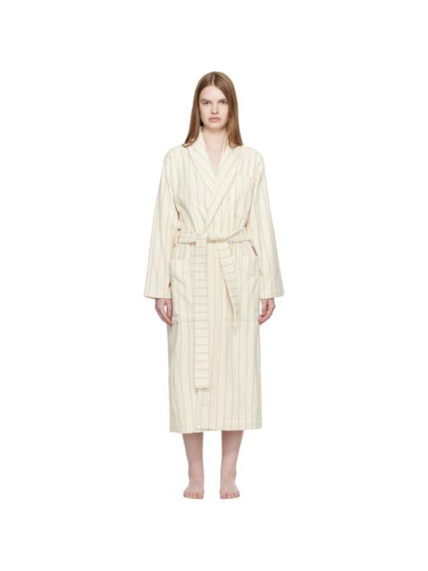 TEKLA Off White Terry Classic Bathrobe