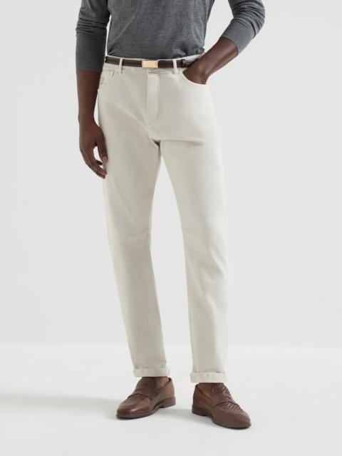 Brunello Cucinelli Garment-dyed five-pocket trousers in comfort denim