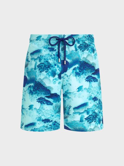 Vilebrequin MEN LONG STRETCH SWIM TRUNKS CORAL REEF