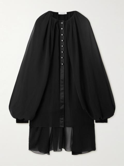 Lanvin Layered Gathered Silk-chiffon Tunic