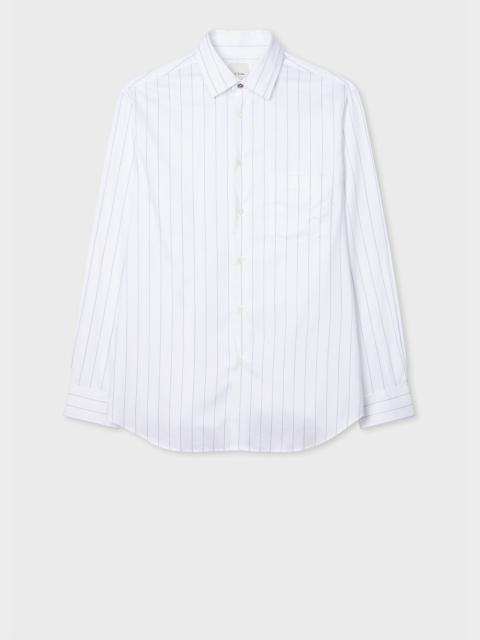 Paul Smith Modern-Fit White Fine Stripe Cotton Shirt