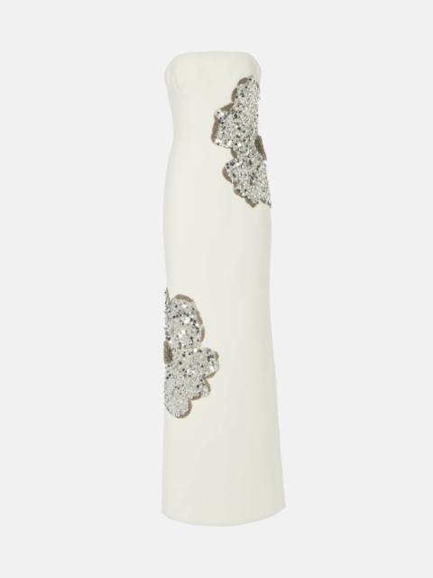 REBECCA VALLANCE Layana strapless embellished gown