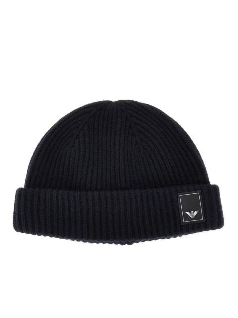 EMPORIO ARMANI Emporio Armani Wool Cashmere Beanie Blue Men