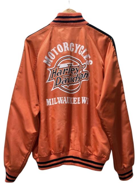 Other Designers Vintage Harley Davidson Bomber Jacket Stripes Made Japan
