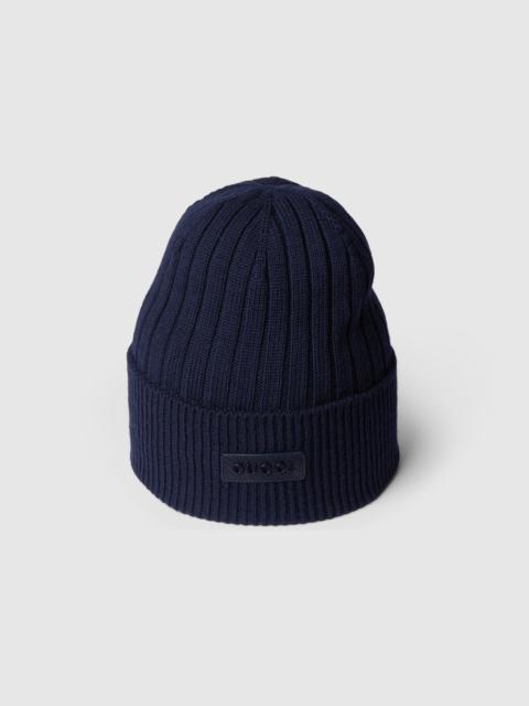 GUCCI Rib knit wool hat