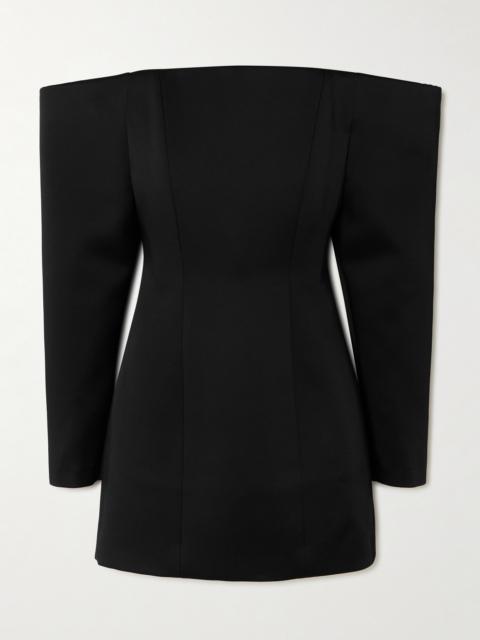 Stella McCartney Off-the Shoulder Stretch-satin Mini Dress