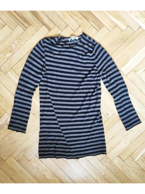 Comme Des Garçons Striped asymmetrical long sleeve shirt
